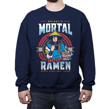 Mortal Ramen - Crew Neck Sweatshirt Crew Neck Sweatshirt RIPT Apparel Small / Navy