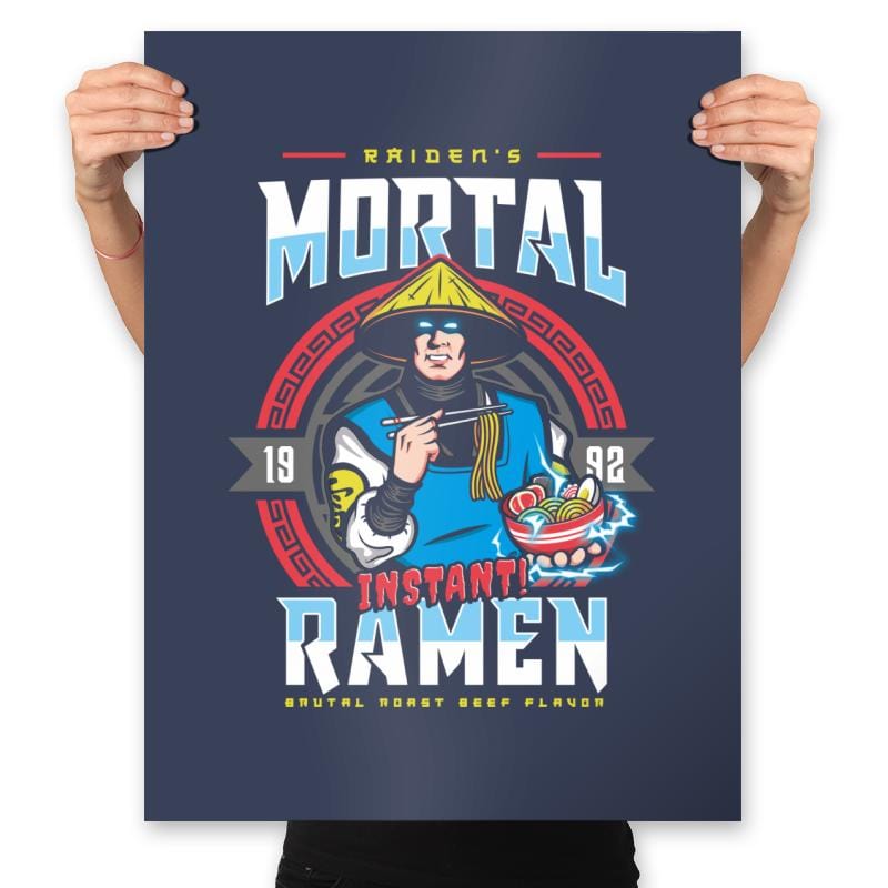 Mortal Ramen - Prints Posters RIPT Apparel 18x24 / Navy
