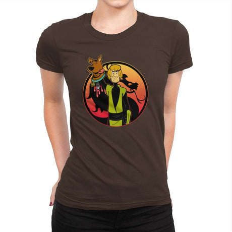 Mortal Shaggy - Womens Premium T-Shirts RIPT Apparel Small / Dark Chocolate