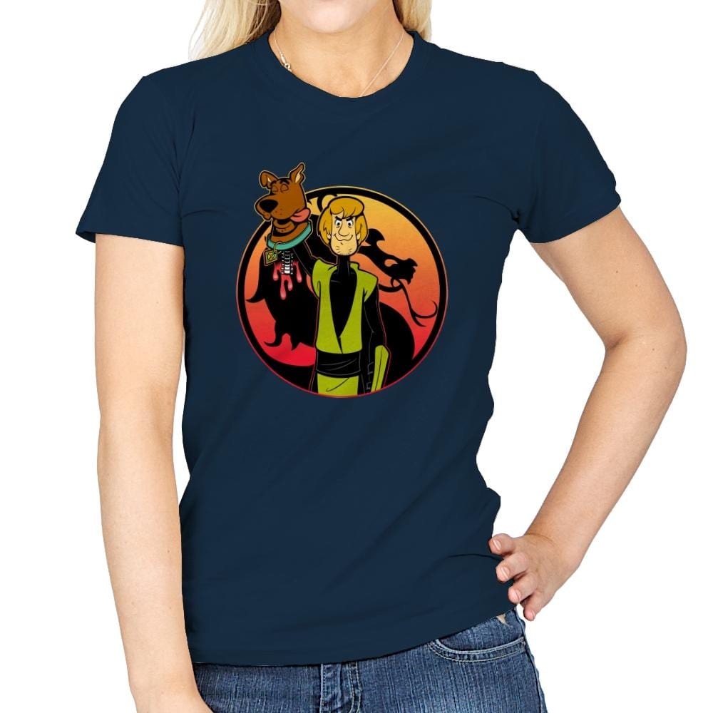 Mortal Shaggy - Womens T-Shirts RIPT Apparel Small / Navy