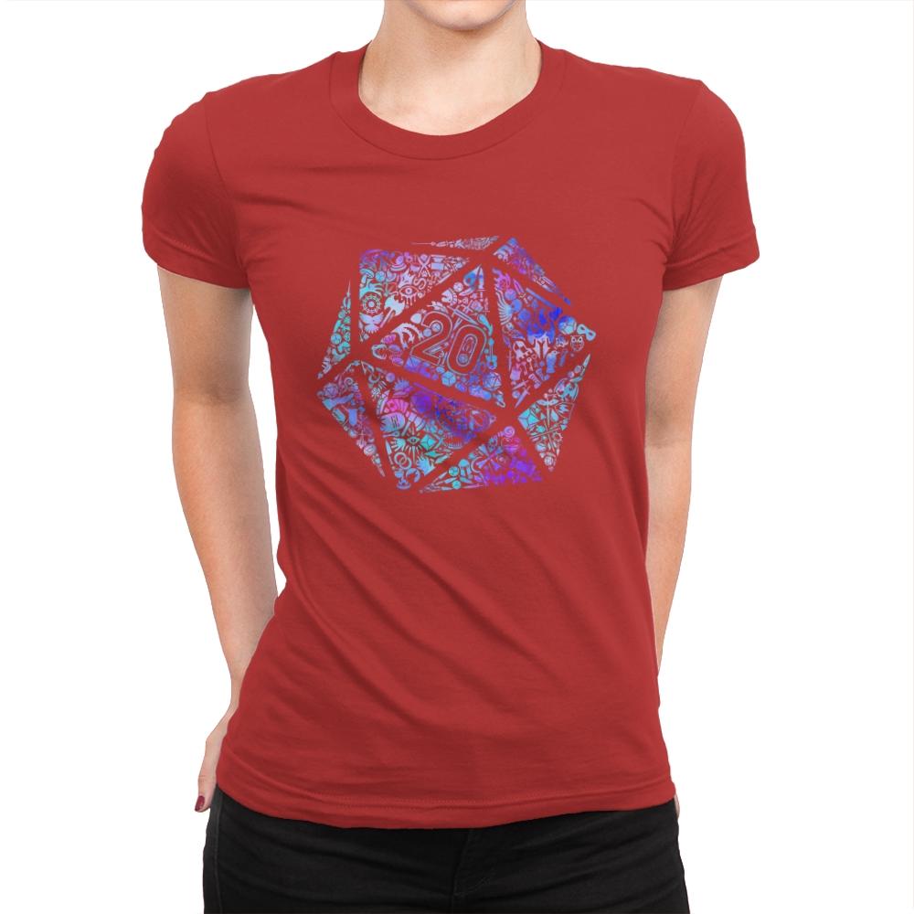 Mosaic D20 - Womens Premium T-Shirts RIPT Apparel Small / Red