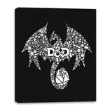 Mosaic Dragon - Canvas Wraps Canvas Wraps RIPT Apparel 16x20 / Black