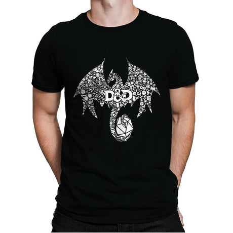 Mosaic Dragon - Mens Premium T-Shirts RIPT Apparel Small / Black