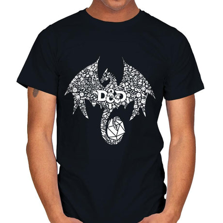 Mosaic Dragon - Mens T-Shirts RIPT Apparel Small / Black