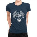 Mosaic Dragon - Womens Premium T-Shirts RIPT Apparel Small / Midnight Navy