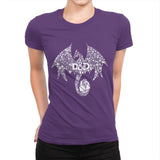 Mosaic Dragon - Womens Premium T-Shirts RIPT Apparel Small / Purple Rush