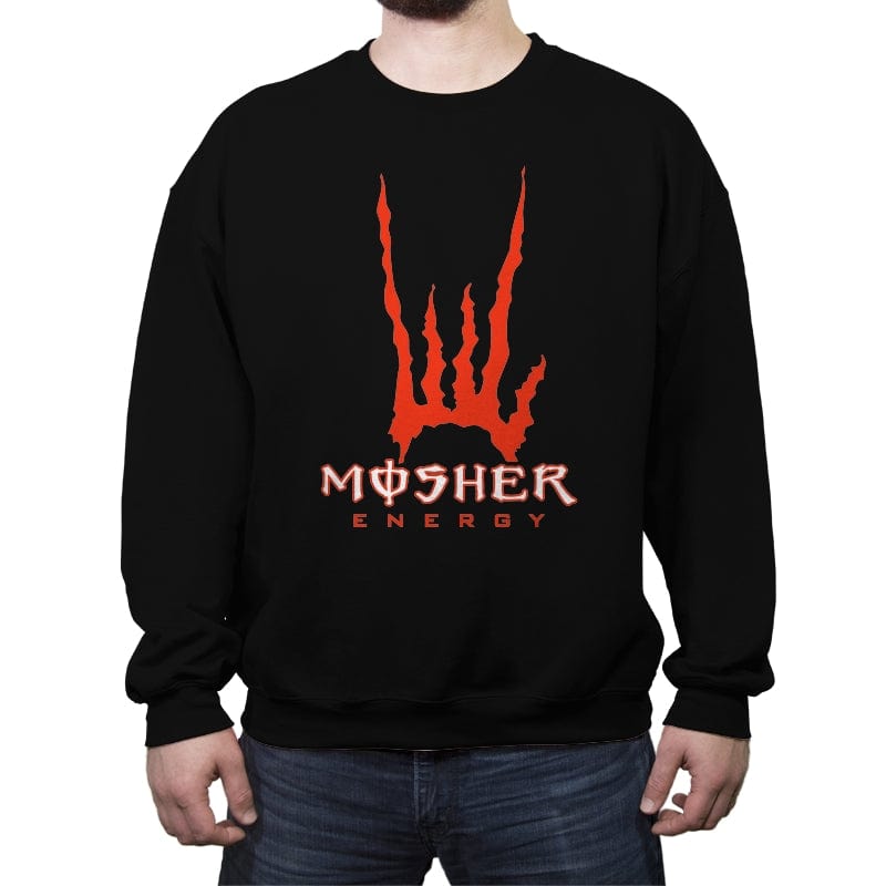 Mosher Energy - Crew Neck Sweatshirt Crew Neck Sweatshirt RIPT Apparel Small / Black