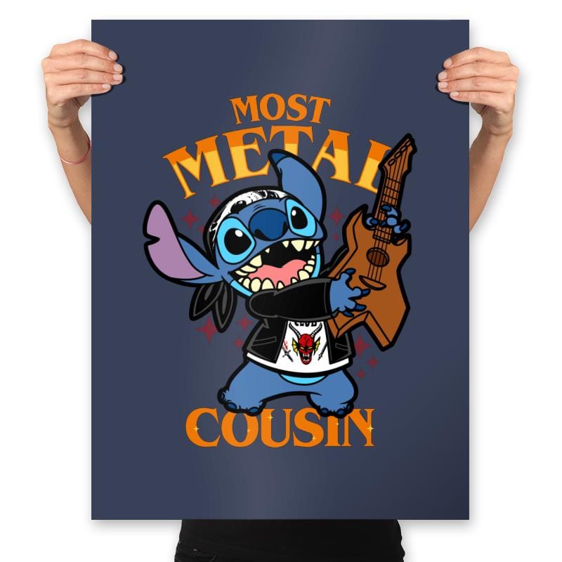 Most Metal Cousin - Prints Posters RIPT Apparel 18x24 / Navy