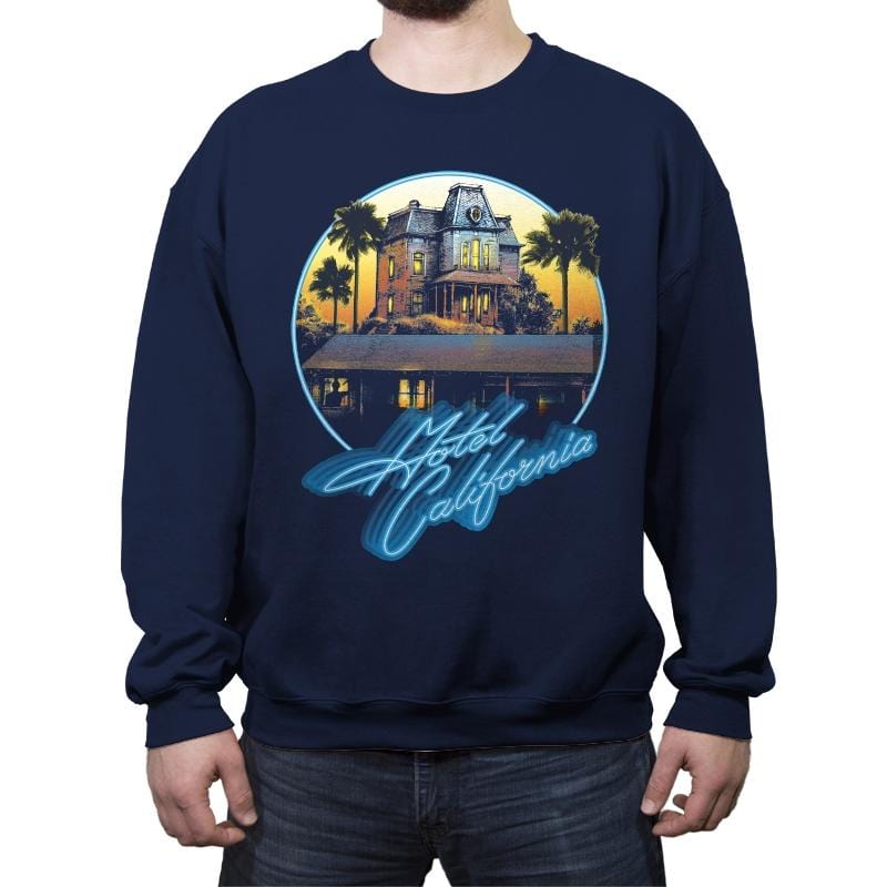 MOTEL CALIFORNIA - Crew Neck Sweatshirt Crew Neck Sweatshirt RIPT Apparel Small / Navy