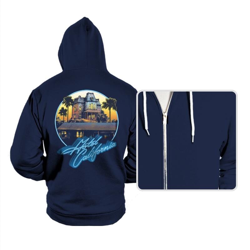 MOTEL CALIFORNIA - Hoodies Hoodies RIPT Apparel Small / Navy