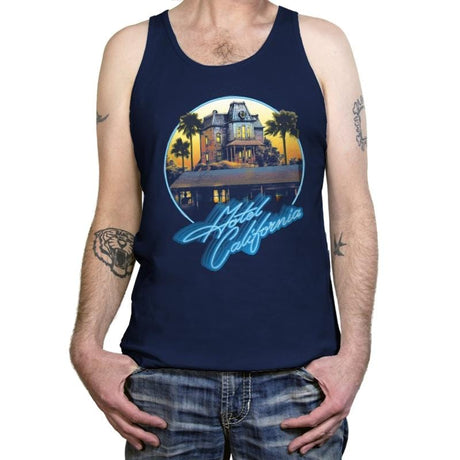 MOTEL CALIFORNIA - Tanktop Tanktop RIPT Apparel X-Small / Navy