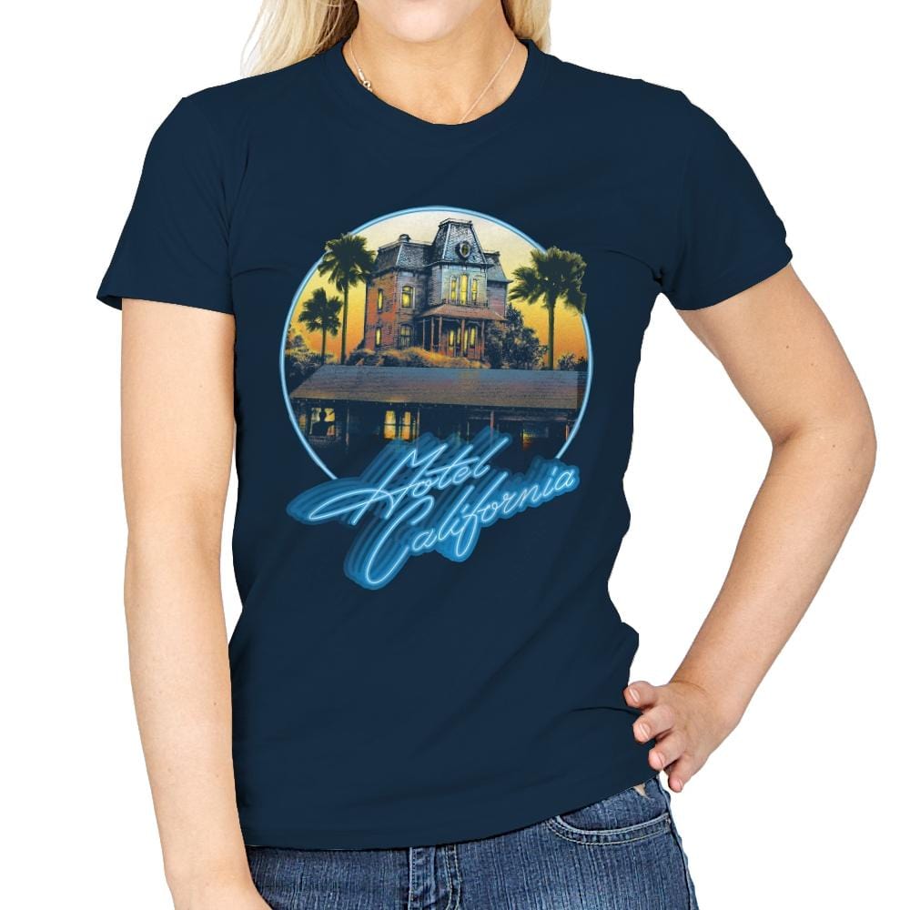MOTEL CALIFORNIA - Womens T-Shirts RIPT Apparel Small / Navy