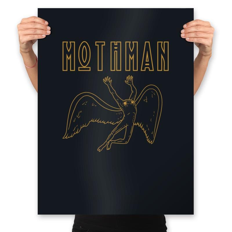 Moth Zeppelin - Prints Posters RIPT Apparel 18x24 / Black