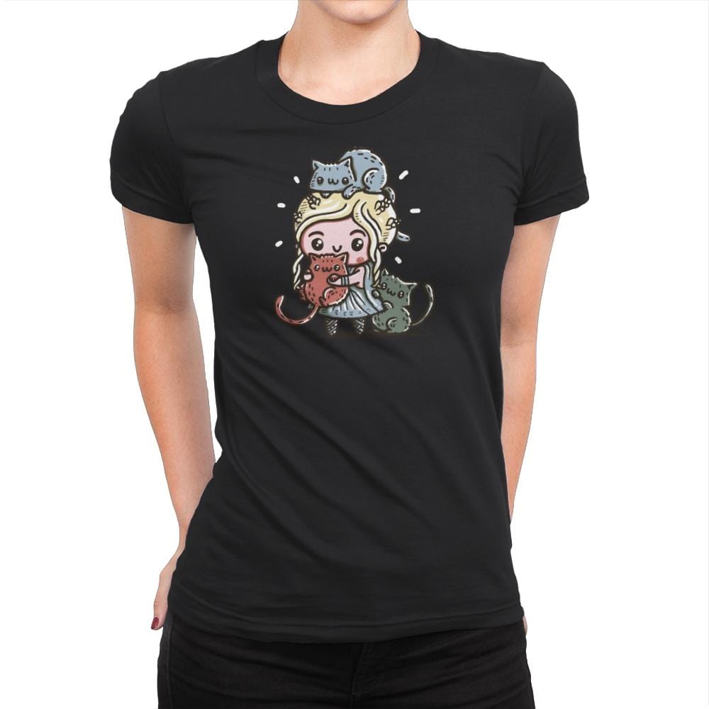 Mother Of Cats - Womens Premium T-Shirts RIPT Apparel Small / Black