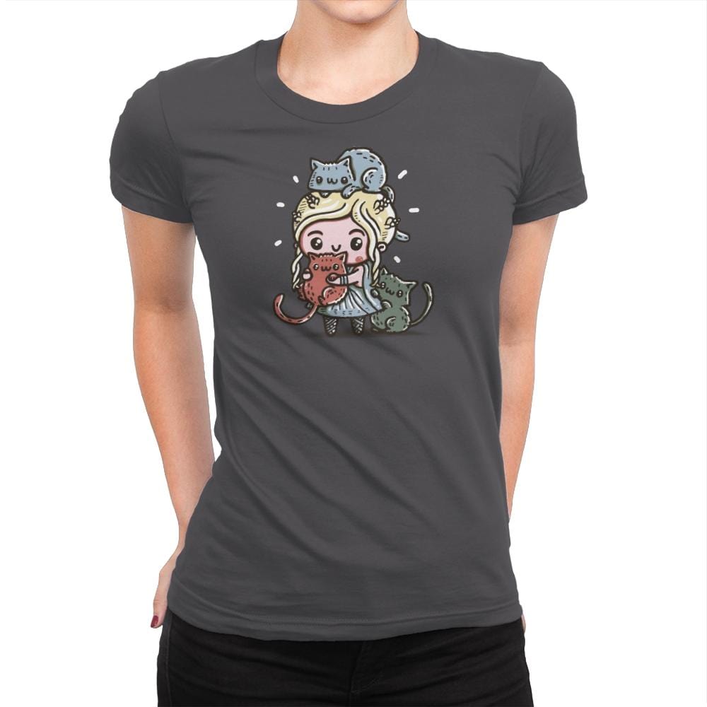 Mother Of Cats - Womens Premium T-Shirts RIPT Apparel Small / Heavy Metal