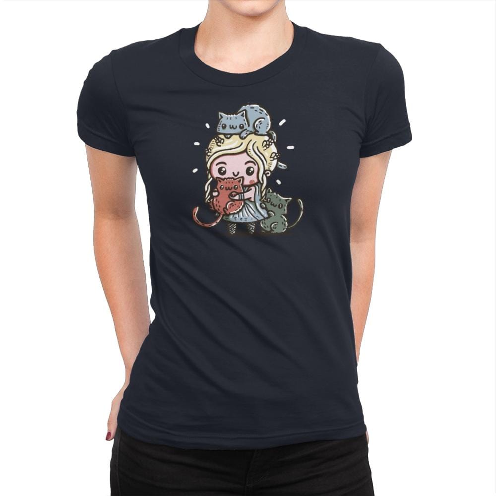 Mother Of Cats - Womens Premium T-Shirts RIPT Apparel Small / Midnight Navy