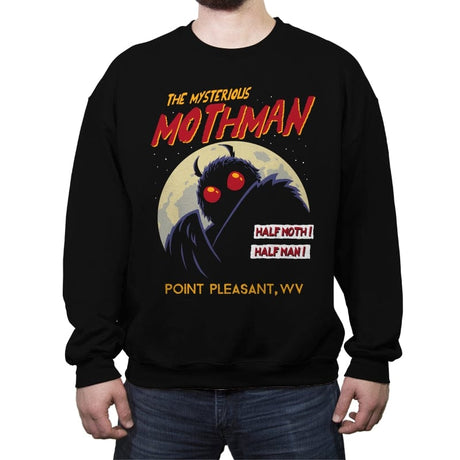 Mothman - Crew Neck Sweatshirt Crew Neck Sweatshirt RIPT Apparel Small / Black