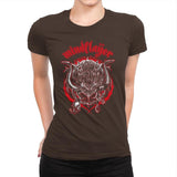Motorflayer - Womens Premium T-Shirts RIPT Apparel Small / Dark Chocolate