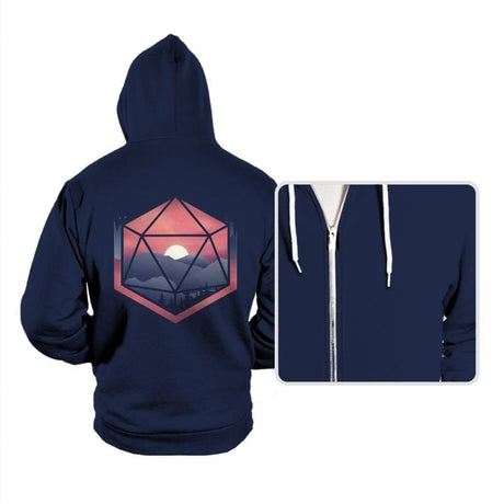 Mountain d20 - Hoodies Hoodies RIPT Apparel Small / Navy