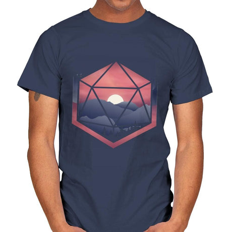 Mountain d20 - Mens T-Shirts RIPT Apparel Small / Navy