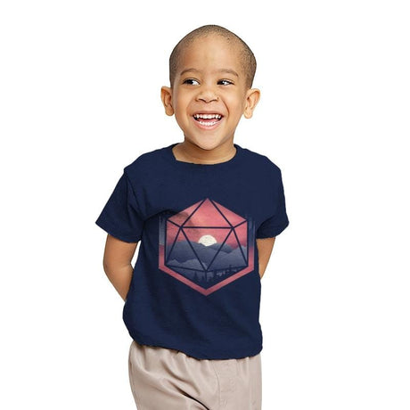 Mountain d20 - Youth T-Shirts RIPT Apparel X-small / Navy