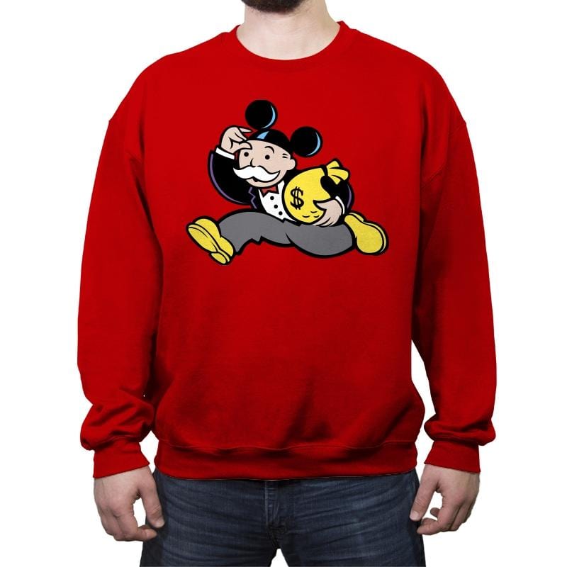 Mousopoly - Crew Neck Sweatshirt Crew Neck Sweatshirt RIPT Apparel Small / Red