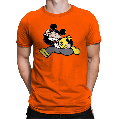 Mousopoly - Mens Premium T-Shirts RIPT Apparel Small / Classic Orange