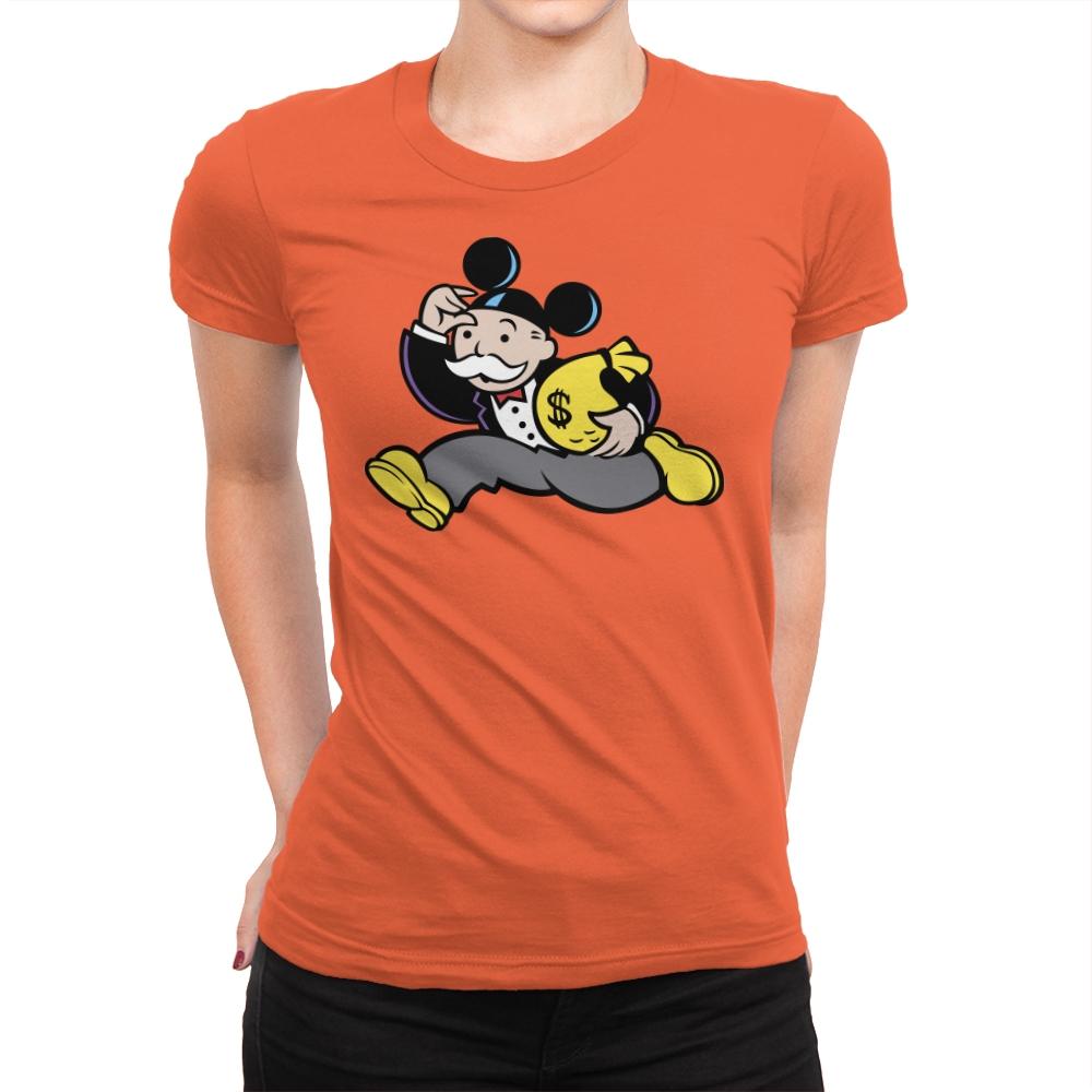 Mousopoly - Womens Premium T-Shirts RIPT Apparel Small / Classic Orange