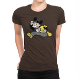 Mousopoly - Womens Premium T-Shirts RIPT Apparel Small / Dark Chocolate