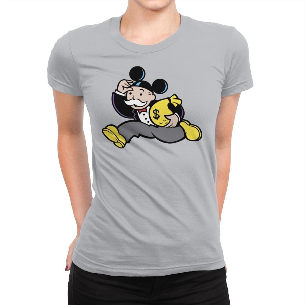 Mousopoly - Womens Premium T-Shirts RIPT Apparel Small / Silver