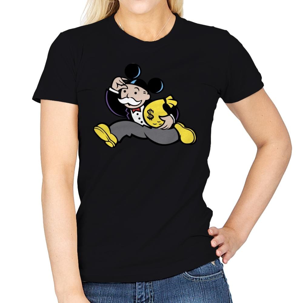 Mousopoly - Womens T-Shirts RIPT Apparel Small / Black