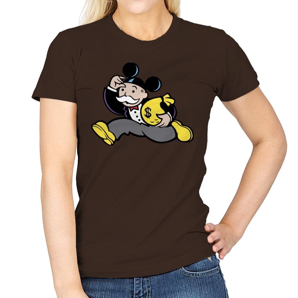 Mousopoly - Womens T-Shirts RIPT Apparel Small / Dark Chocolate