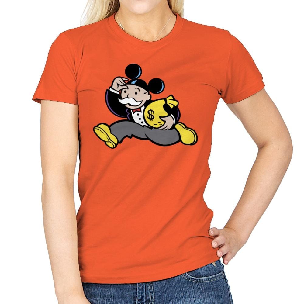 Mousopoly - Womens T-Shirts RIPT Apparel Small / Orange