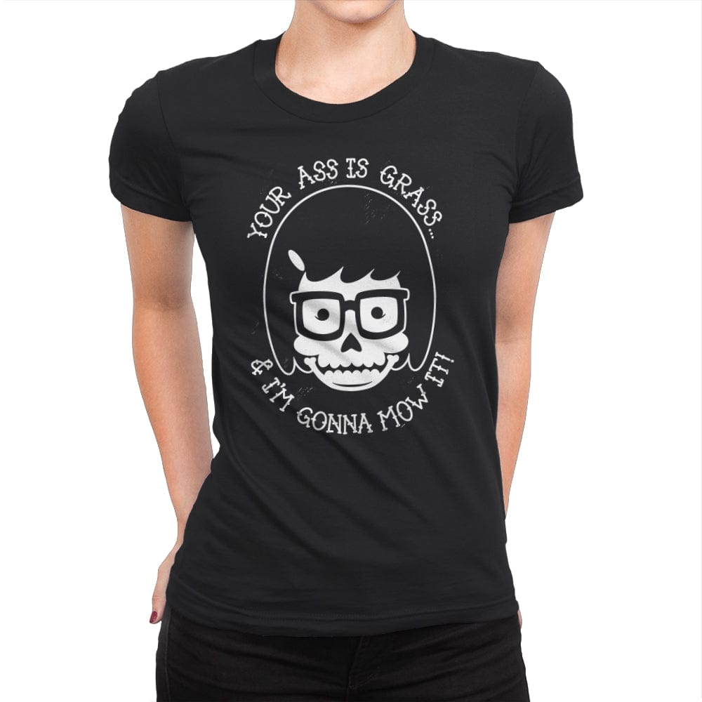 Mow Your Grass - Womens Premium T-Shirts RIPT Apparel Small / Black