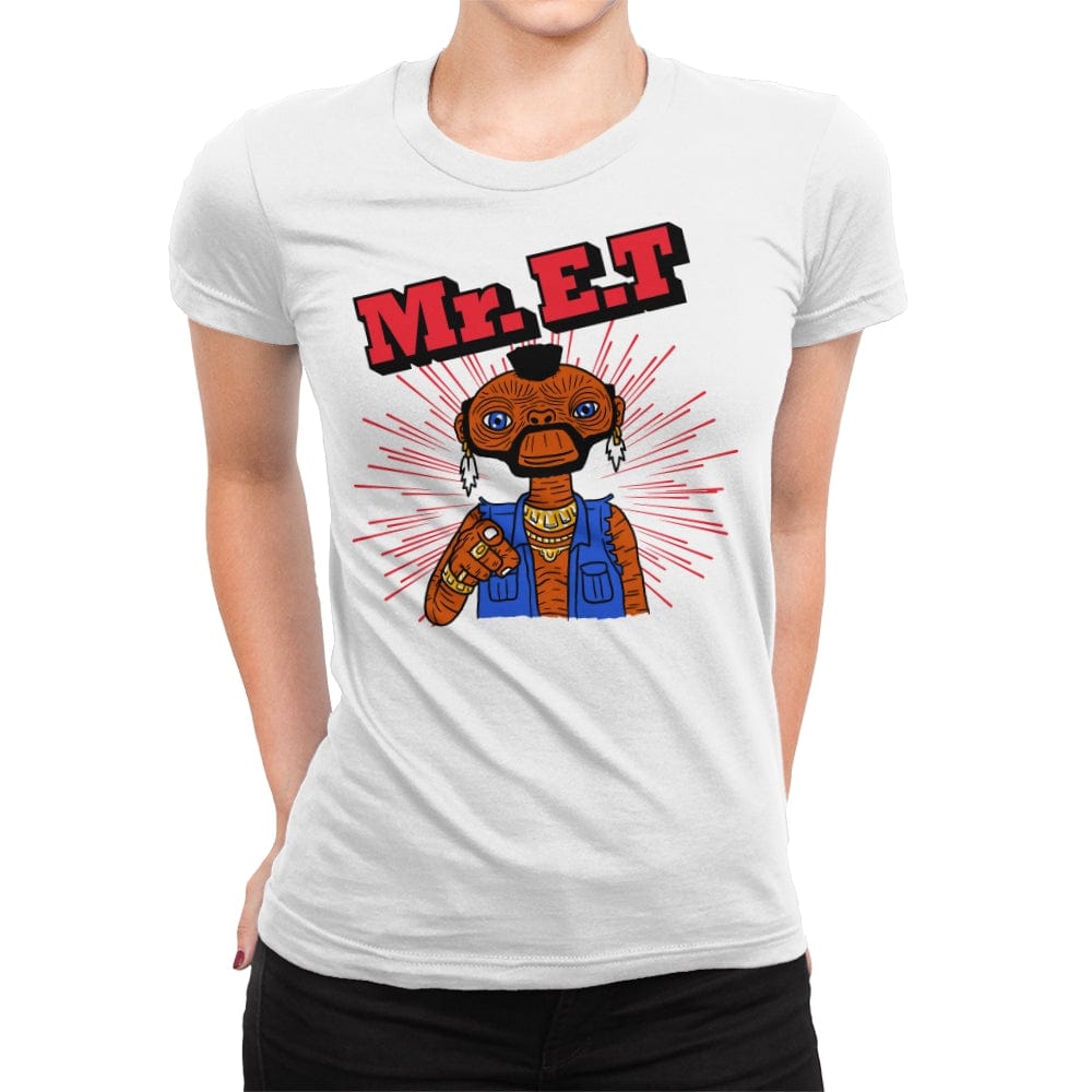 Mr ET - Womens Premium T-Shirts RIPT Apparel Small / White