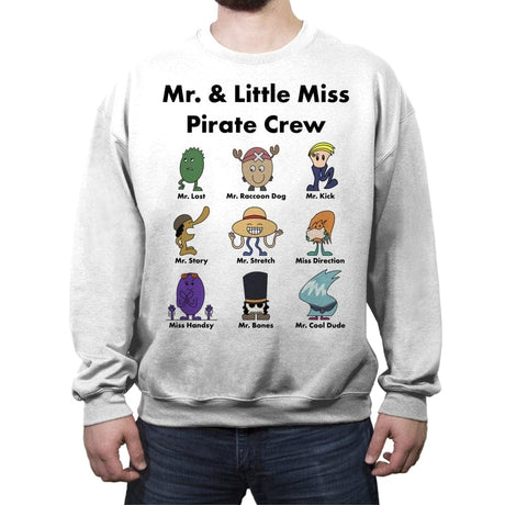 Mr. & Little Miss Pirate Crew - Crew Neck Sweatshirt Crew Neck Sweatshirt RIPT Apparel Small / White