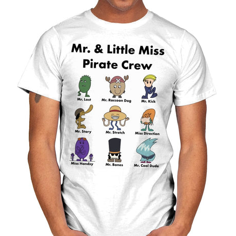 Mr. & Little Miss Pirate Crew - Mens T-Shirts RIPT Apparel Small / White