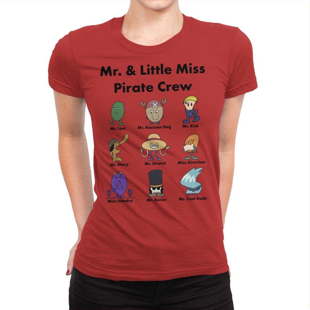 Mr. & Little Miss Pirate Crew - Womens Premium T-Shirts RIPT Apparel Small / Red