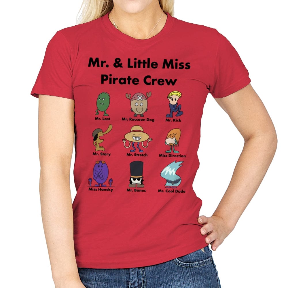 Mr. & Little Miss Pirate Crew - Womens T-Shirts RIPT Apparel Small / Red