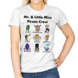 Mr. & Little Miss Pirate Crew - Womens T-Shirts RIPT Apparel Small / White