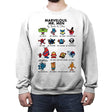 Mr Marvelous - Crew Neck Sweatshirt Crew Neck Sweatshirt RIPT Apparel Small / White