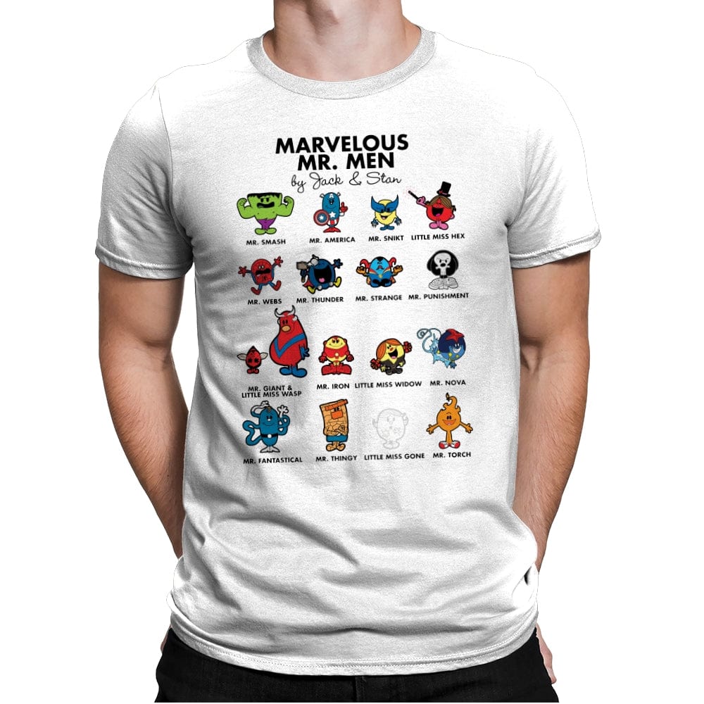 Mr Marvelous - Mens Premium T-Shirts RIPT Apparel Small / White