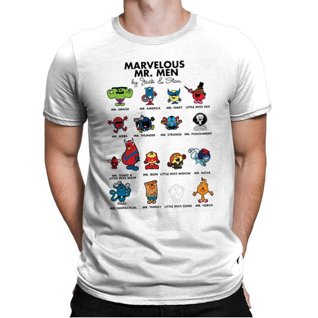 Mr Marvelous - Mens Premium T-Shirts RIPT Apparel Small / White