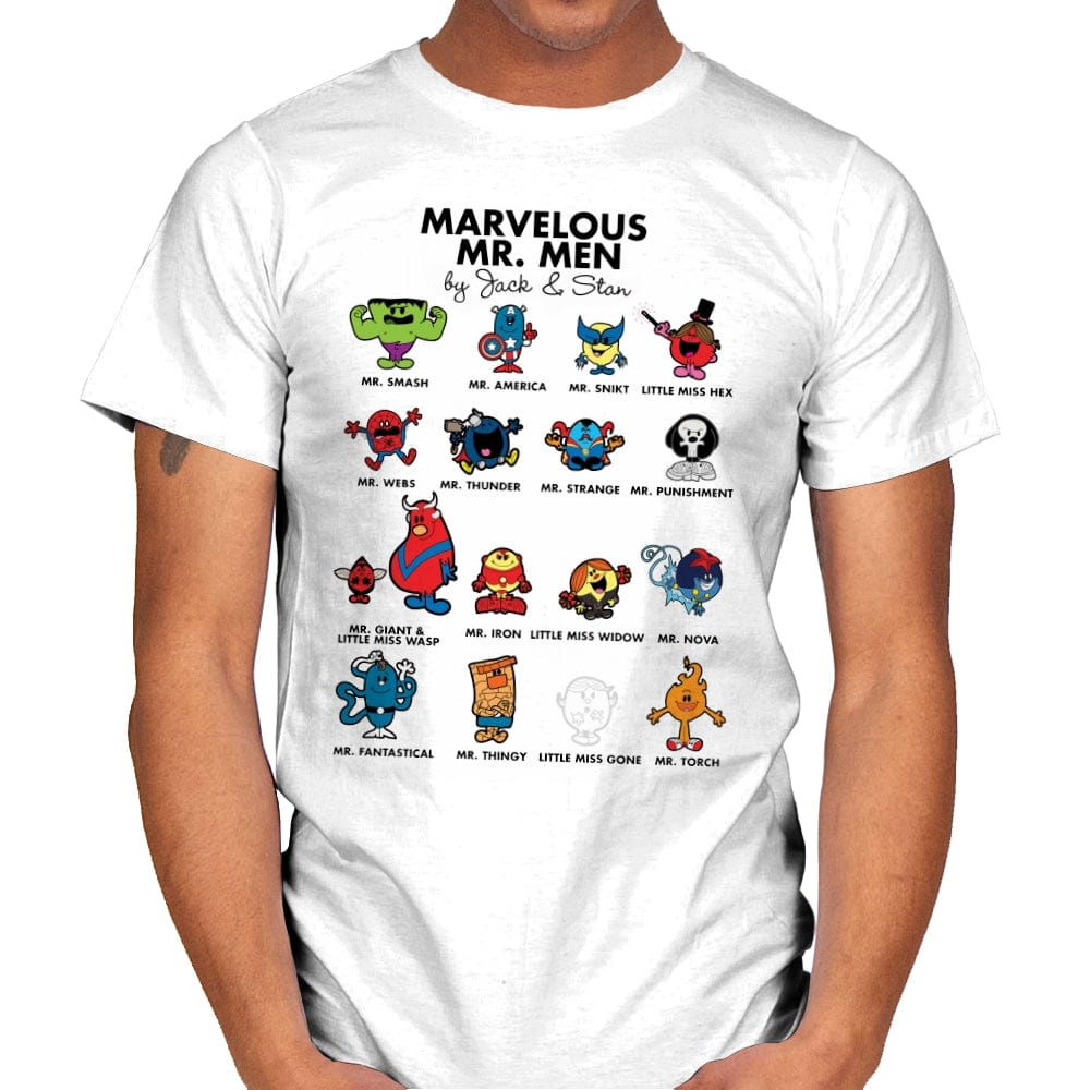 Mr Marvelous - Mens T-Shirts RIPT Apparel Small / White