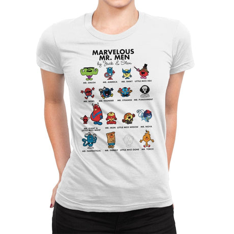 Mr Marvelous - Womens Premium T-Shirts RIPT Apparel Small / White