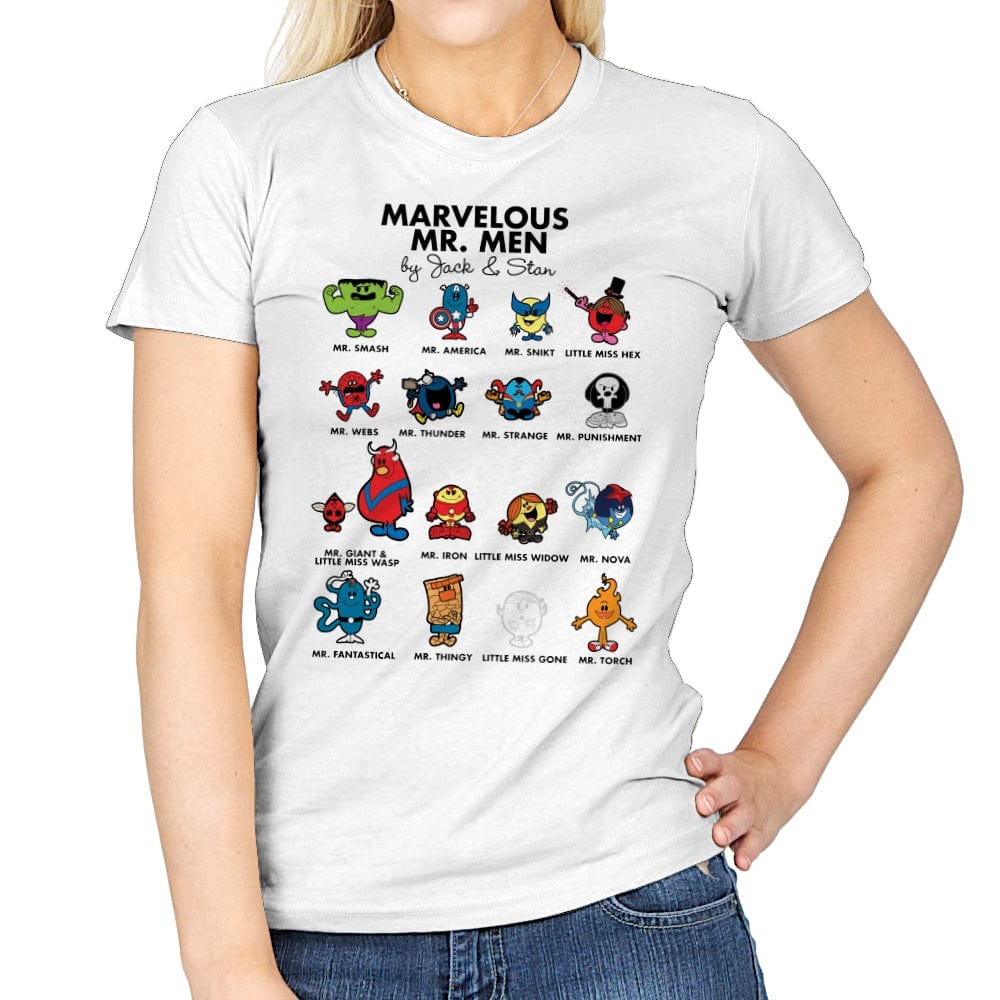 Mr Marvelous - Womens T-Shirts RIPT Apparel Small / White