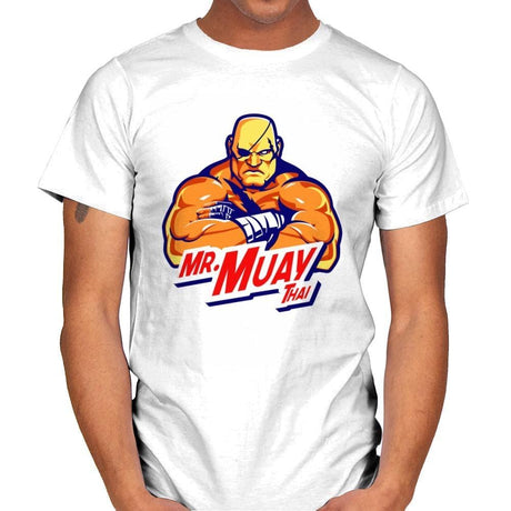 Mr. Muay Thai - Mens T-Shirts RIPT Apparel Small / White