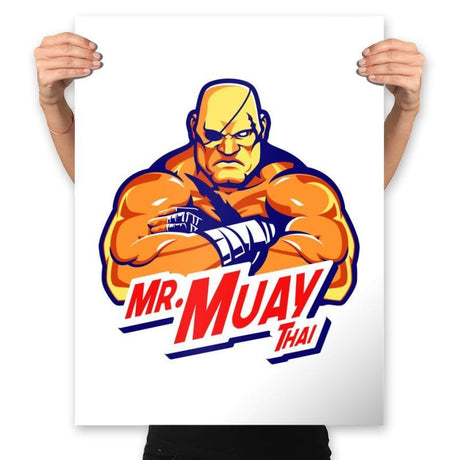 Mr. Muay Thai - Prints Posters RIPT Apparel 18x24 / White
