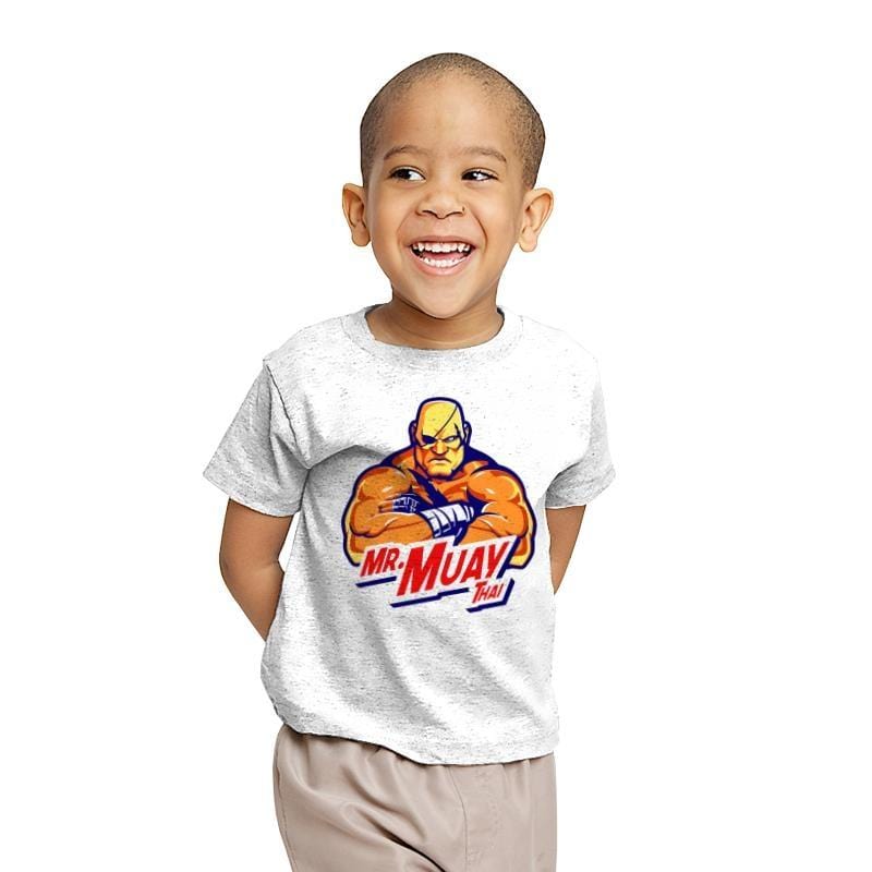 Mr. Muay Thai - Youth T-Shirts RIPT Apparel X-small / White