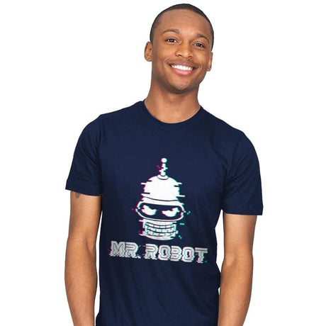 Mr. Robot - Mens T-Shirts RIPT Apparel Small / Navy